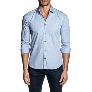 ♡ Jared Lang Stripe Print Trim Fit Shirt
